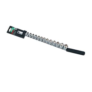 Toptul 13 Pcs 3/8 Inch Sq. Drive 6PT Socket Rail Set - Metric, GAAQ1302