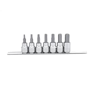 Toptul 7 Pcs 3/8 Inch Sq. Drive Hex Bit Socket Rail Set, GAAG0702