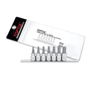 Toptul 7 Pcs 3/8 Inch Sq. Drive Hex Bit Socket Rail Set, GAAG0702