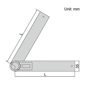 Insize 300 mm Digital Protractor Blade, 2176-300