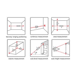 Insize 0.3 - 120m Handheld Two-way Laser Distance Meter, 9566-B120