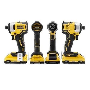 Dewalt 18V Li-ion Sub-Compact Series Cordless 1/4" Impact Driver with Brushless Motor-2x3Ah Batteries Included, DCF809L2T-QW