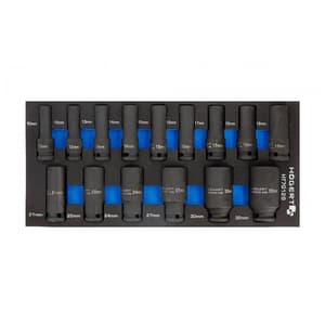 Hogert 15 Pcs 1/2 Inch Sq. Drive Impact Socket Set, HT7G129