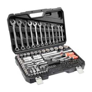 Yato 111 Pcs 1/4, 3/8 & 1/2 Inch Sq. Drive Socket Set, YT-38831