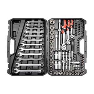 Yato 111 Pcs 1/4, 3/8 & 1/2 Inch Sq. Drive Socket Set, YT-38831