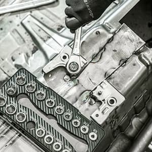 Hogert 20 Pcs Sockets Set With Ratchet Ring Spanner, HT1R492