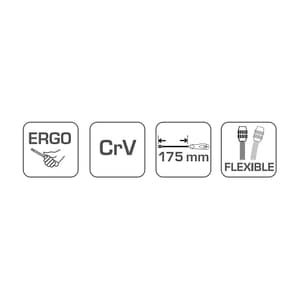 Hogert 1/4 Inch Flexible Screwdriver Bits Set (Pack of 8 Pcs), HT1S090