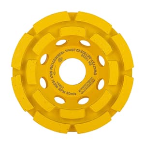 Dewalt 4 inch / 100 mm Double Row Diamond Cup Grinding Wheel For Angle Grinders, DW4772T-AE