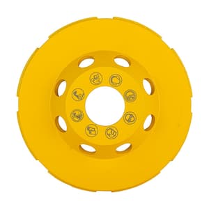 Dewalt 4 inch / 100 mm Double Row Diamond Cup Grinding Wheel For Angle Grinders, DW4772T-AE