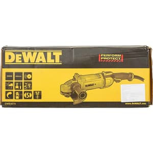 Dewalt 2600W / 230mm Large Angle Grinder with DES Techology & Innovative Anti Vibration System- Perform Protect Shield, DWE4579-QS