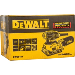 Dewalt 230W 1/4 Inch Sheet Palm Grip Sander-Perform Protect Shield, DWE6411-B5