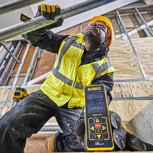 Dewalt 100 Mtr Laser Distance Measurer For Distance Area Pythagoras Volume Measurement with Colour Screen & Memory storage (330 Ft.), DW03101