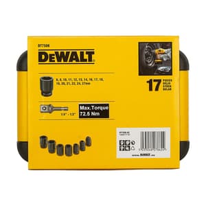 Dewalt 17 Pcs Impact Socket Set, DT7506