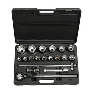 Stanley 19 Pcs 3/4 Inch Sq. Drive 12 PT Metric Socket Set, 89-101