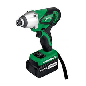 Toptul 18V / 4.0 Ah Li-ion Cordless Brushless Impact Driver, KPBA0840E