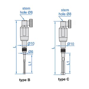 Insize 7 - 10 mm Spilt Type Dial Bore gauge Set, 2421-10