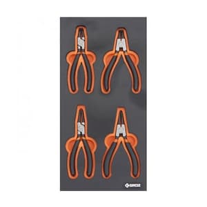 Groz 4 Pcs Circlip Pliers Set Series C (1/3 Size) Tool Assortments, KIT/MOD/3C