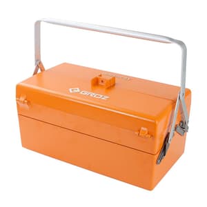 Groz 18 Inch / 5 Tray Heavy Duty Die-Cast Aluminium Tool Box, MTB/5/AL