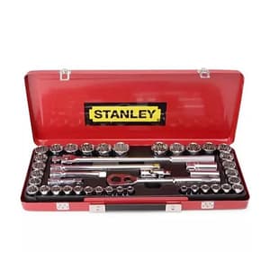 Stanley 43 Pcs 1/2 inch Sq. Drive Pear Head Ratchet Set (Metric / Imperial), STMT45505