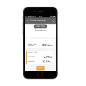 Testo 0.4 - 30 m/s Vane Anemometer with Smartphone Operation, Testo 410i