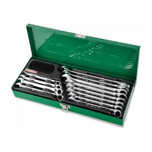 Toptul 12 Pcs Pro-Series Reversible Ratchet Combination Wrench Set, GAAD1205