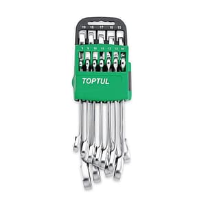 Toptul 6 Pcs Pro-Series Reversible Ratchet Combination Wrench Set, GSAQ0601