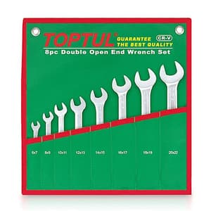 Toptul 8 Pcs Double Open End Wrench Set, GAAA0812