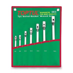 Toptul 7 Pcs Double End Swivel-Socket Wrench Set, GAAA0704