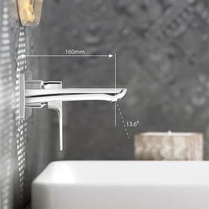 Kohler Aleo+ Single Control Wall Mount Basin / Lavatory Faucet In Polished Chrome Finish, K-5684IN-4ND-CP