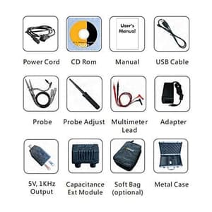 Owon 20MHz / 100MS/s Dual Channel Handheld Digital Storage Oscilloscope & Digital Multimeter, HDS 1022M-N