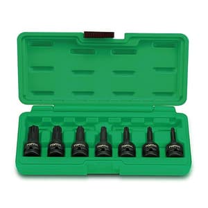 Toptul 7 Pcs 1/2 Inch Sq. Drive Star Bit Impact Socket Set, GDAI0701
