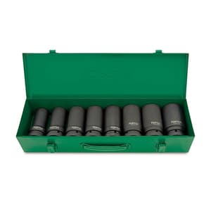 Toptul 8 Pcs 1 Inch Sq. Drive 6 Pt Flank Deep Impact Socket Set, GDAD0804