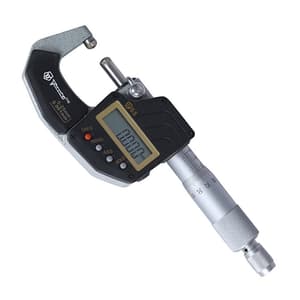 Yuzuki 0 - 25 mm Single Ball Electronic Micrometer (Spherical Anvils), EM025IP65SB