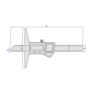 Insize 200 mm / 8 inch Digital Depth Gauge (IP67 Waterproof), 1543-200