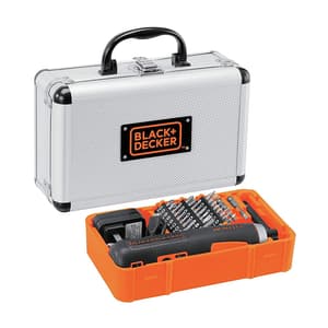Black+Decker 4V / 6.35mm Li-ion Cordless Screwdriver With E-Clutch & Intelligent Torque System (Pack of 27 Pcs) Accessories, BD40K27-IN