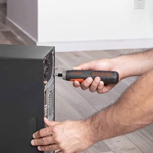 Black+Decker 4V 6.35mm Li-ion Cordless Screwdriver with E-Clutch & Intelligent Torque System (Pack of 4 Pcs) Accessories, BD40K4-IN
