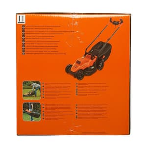 Black+Decker 34cm 1400W Rotary Lawnmower With Ergonomic Handle Design, BEMW461BH-GB