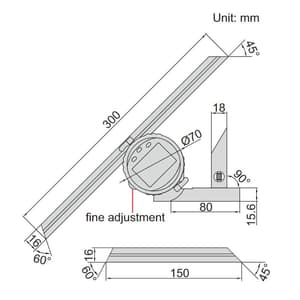 Insize 0-360° Digital Protractor, 2172-360A