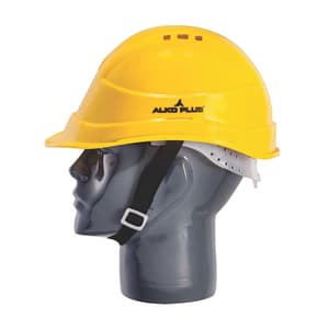 Alko Plus ISI Marked Ventilation Safety Helmet with Six-point Plastic Suspension & Slip Fit Adjustment, APS 121