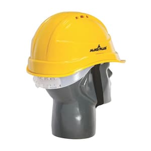 Alko Plus ISI Marked Ventilation Safety Helmet with Six-point Plastic Suspension & Slip Fit Adjustment, APS 121