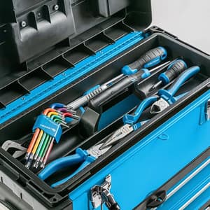 Hogert 45 Kg Load Capacity 4 Drawer Mobile Tool Trolley, HT7G080