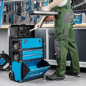 Hogert 45 Kg Load Capacity 4 Drawer Mobile Tool Trolley, HT7G080