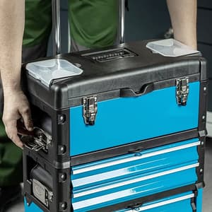 Hogert 45 Kg Load Capacity 4 Drawer Mobile Tool Trolley, HT7G080
