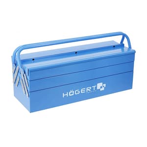 Hogert 18 Inch Metal Tool Box With 5 Compartments, HT7G077
