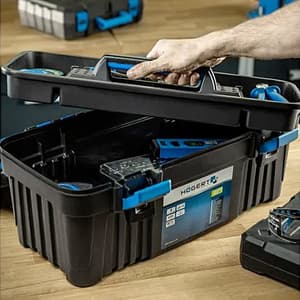 Hogert 22 Inch Plastic Tool Box With Organizer, HT7G063