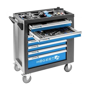 Hogert 700 x 455 x 900 mm / 7 Drawers Tools Cabinet With Side Door, HT7G049
