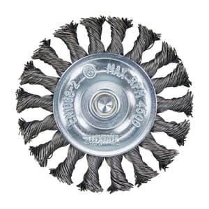 Makita 100 mm Dia. Straight Shank Knotted Wire End Brush, D-73829