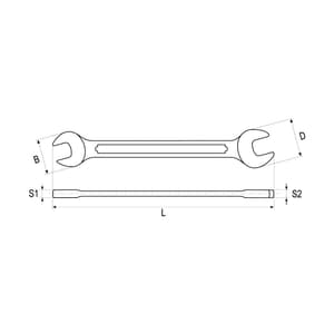 Yato 1/2 x 9/16 Inch Double Ended Open Spanner, YT-4832