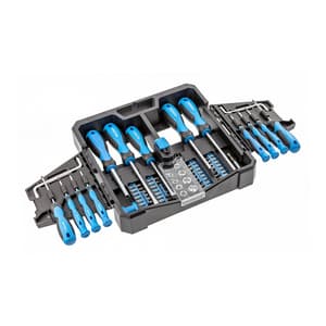 Hogert 63 Pcs Screwdrivers Set With Bits & Sockets, HT1S105
