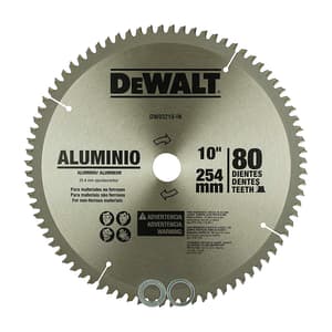 Dewalt 10 inch / 254 mm Circular Saw Blade For Cutting Aluminium (80 Teeth), DW03210-IN